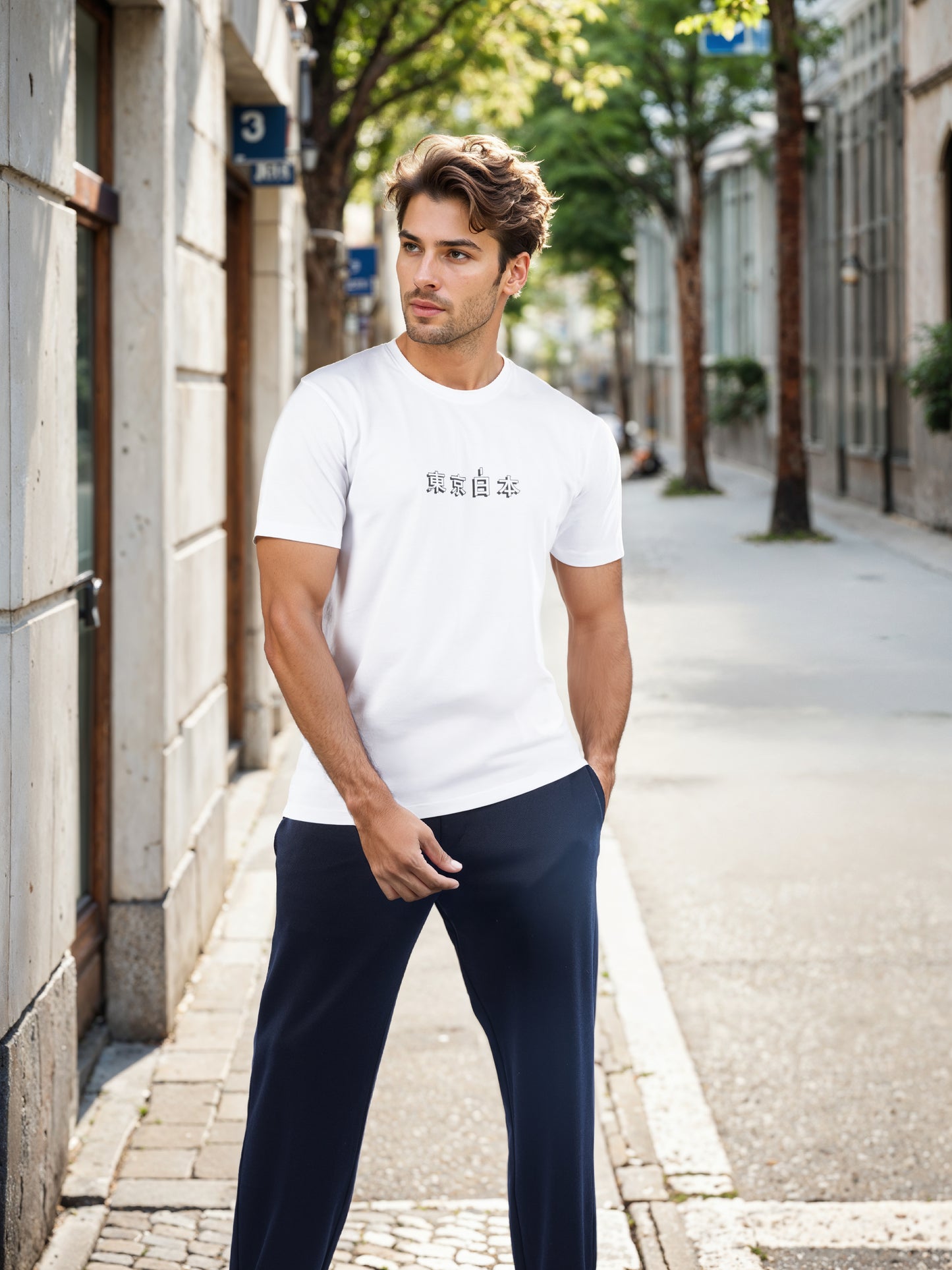 Celio* Printed Straight Fit Cotton Off White T-Shirts