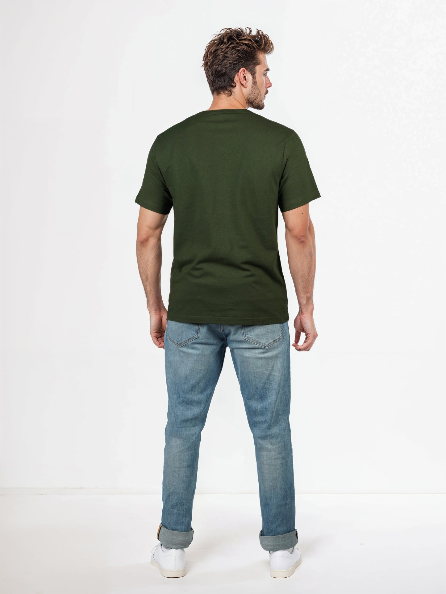 Celio* Printed Boxy Fit Cotton Green T-Shirts