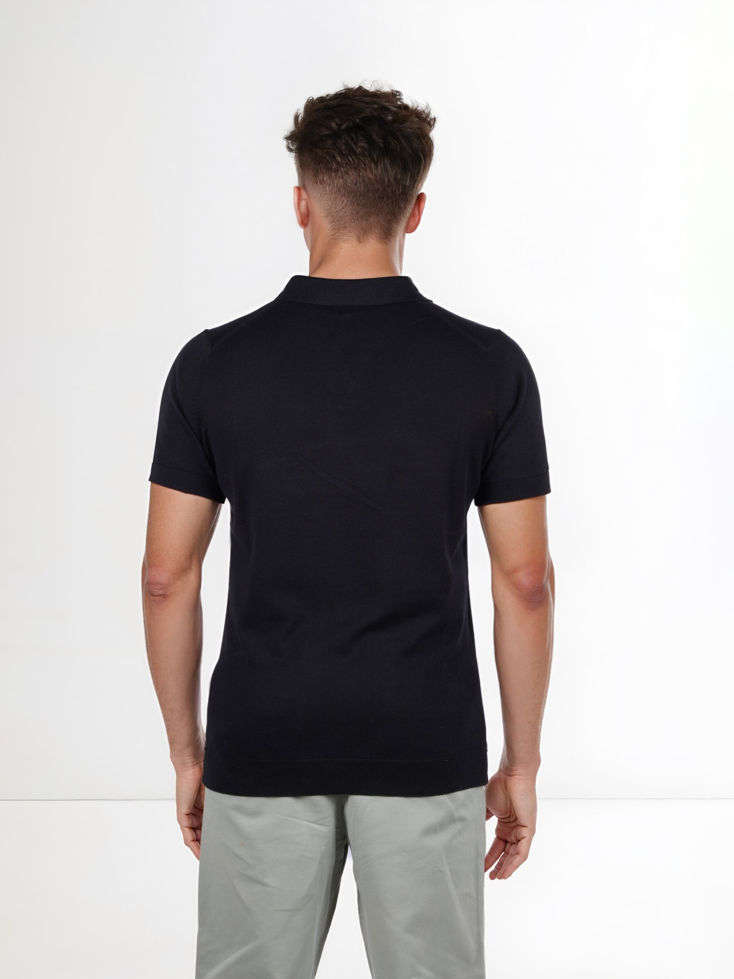 Celio* Solid Slim Fit Cotton Black T-Shirt