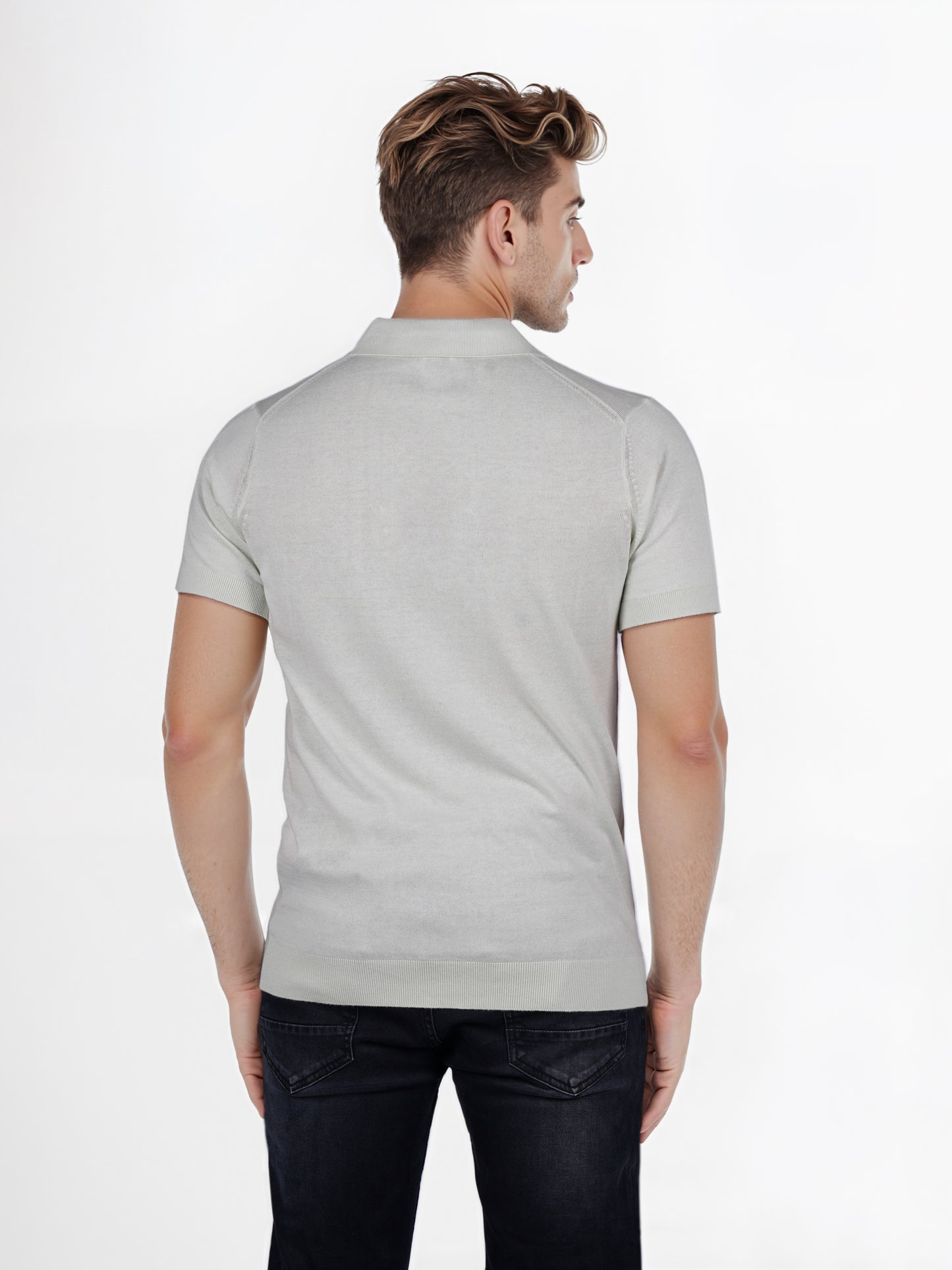Celio* Solid Slim Fit Cotton Green T-Shirt