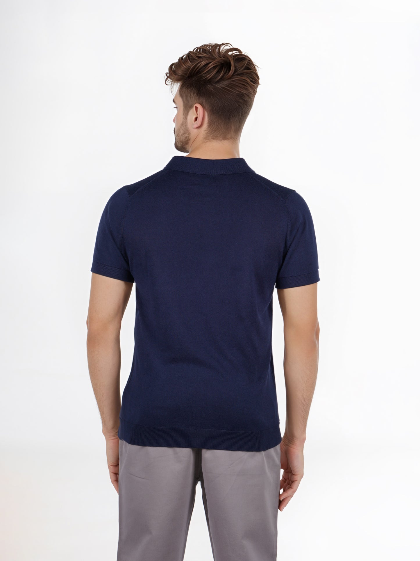 Celio* Solid Slim Fit Cotton Navy Blue T-Shirt
