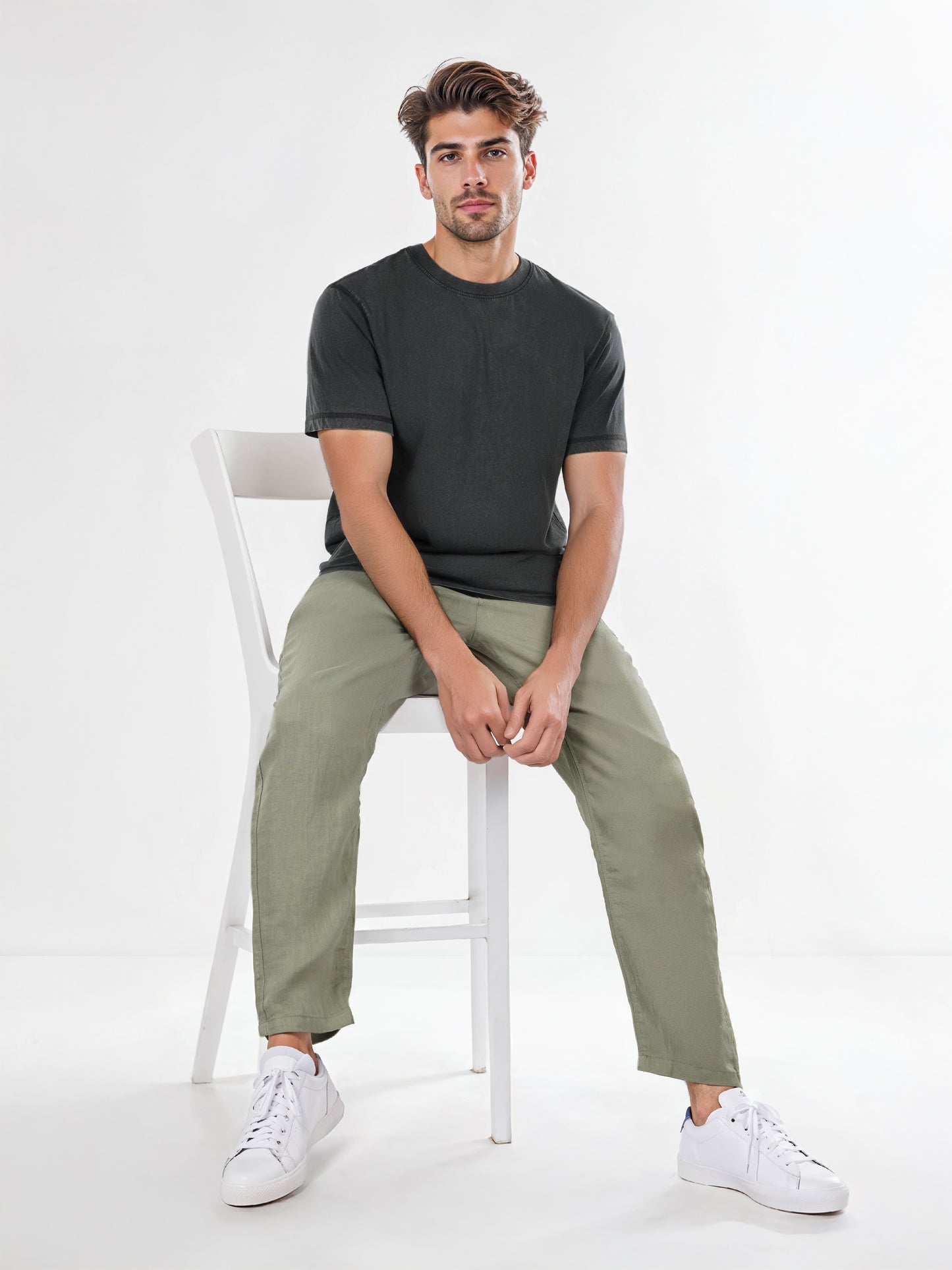 Celio* Solid Oversized Cotton Black T-Shirts