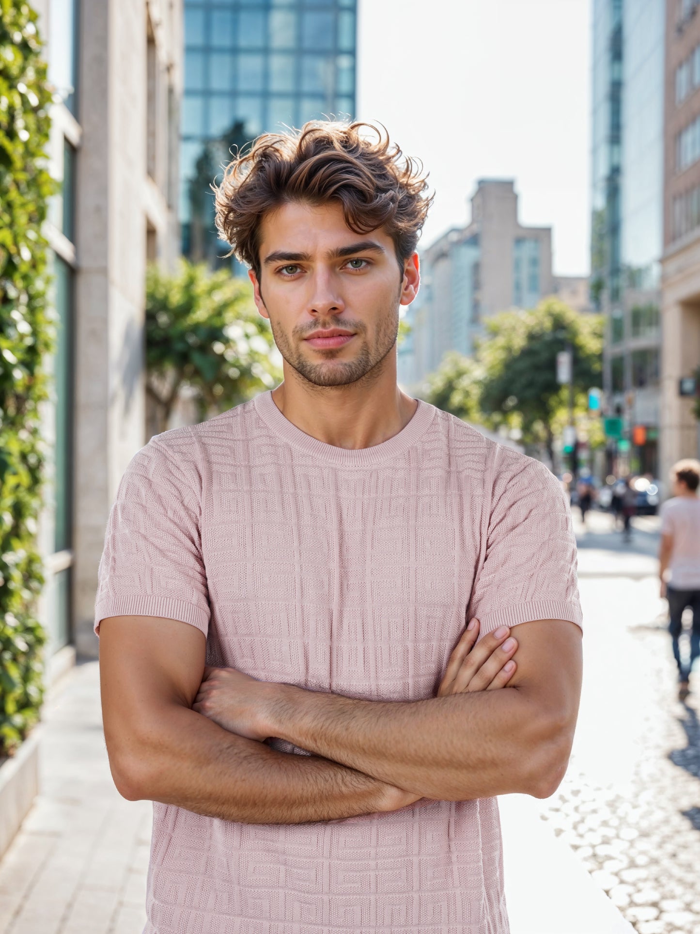 Celio* Solid Regular Fit Cotton Pink T-Shirt