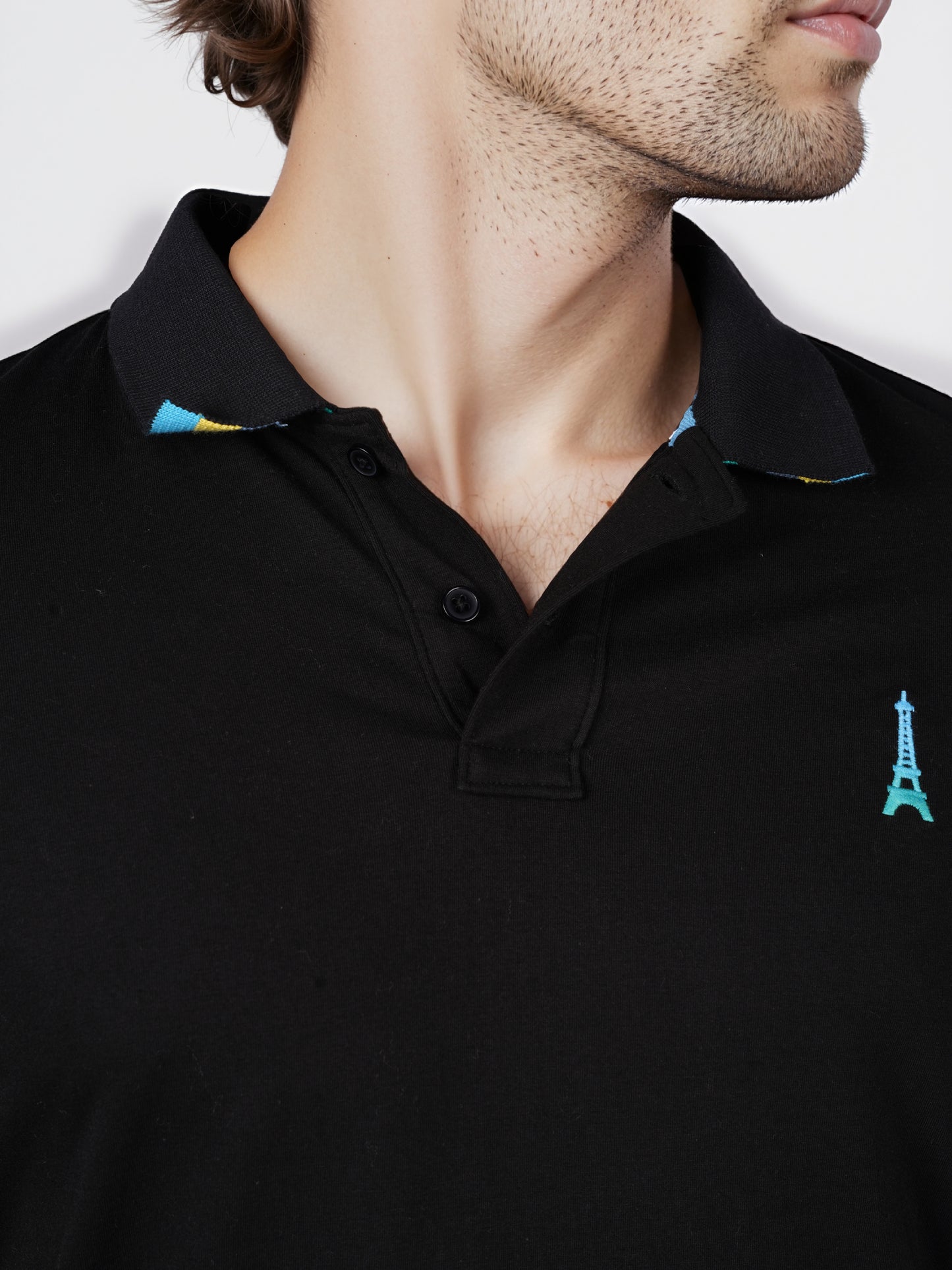 Celio* Solid Regular Fit Cotton Black T-Shirt