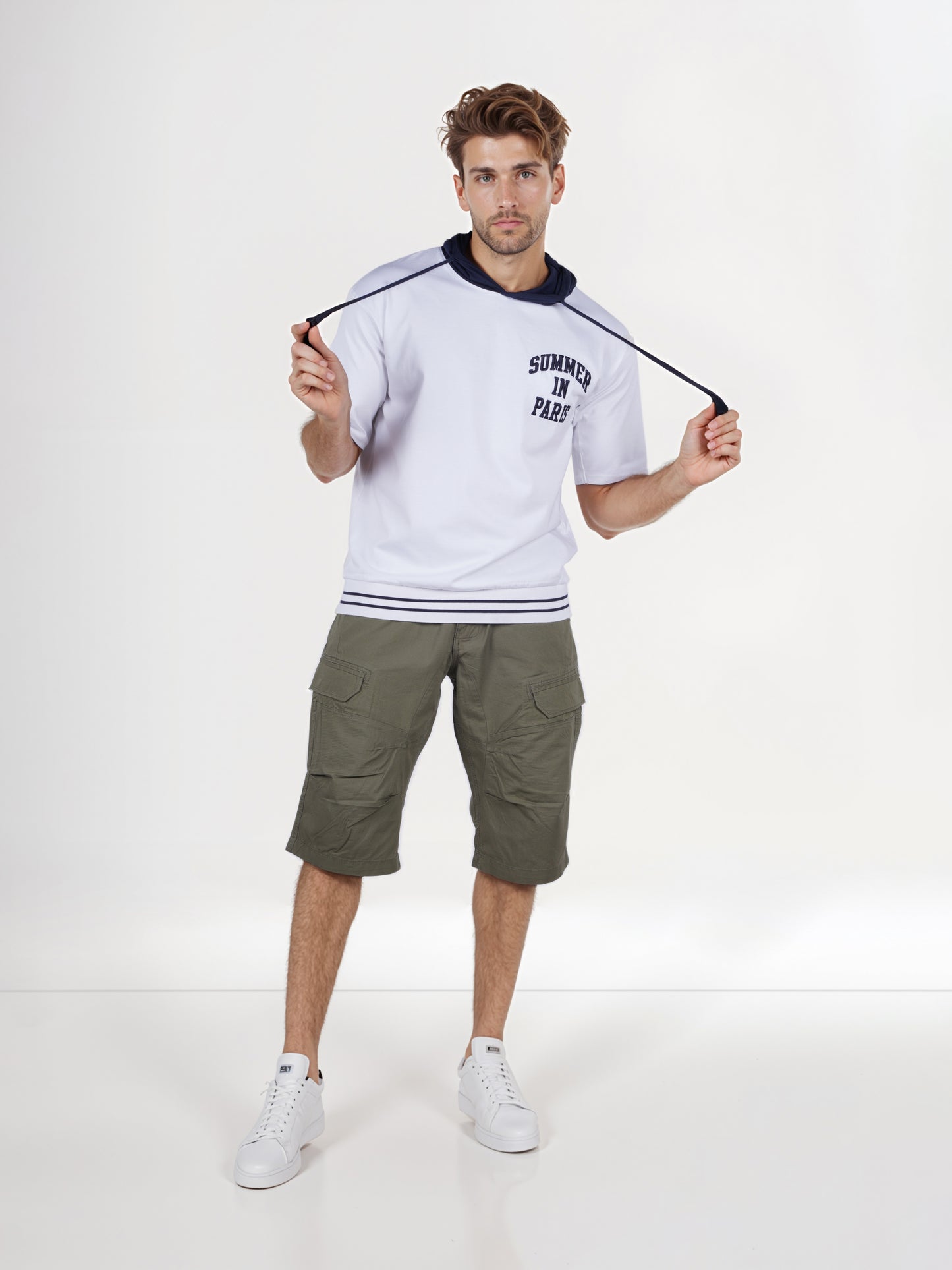 Celio* Printed Relaxed Fit Cotton White T-Shirt