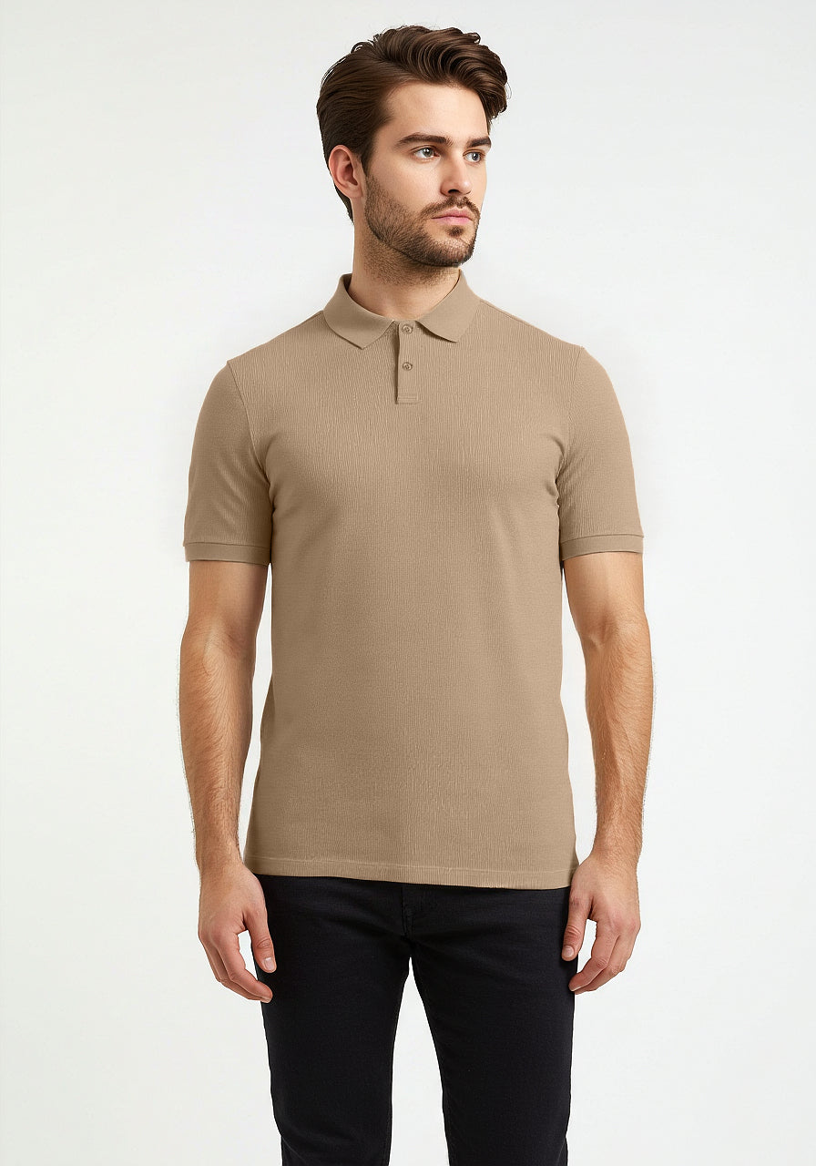 Celio* Men Brown Solid Regular Fit Cotton T-shirt