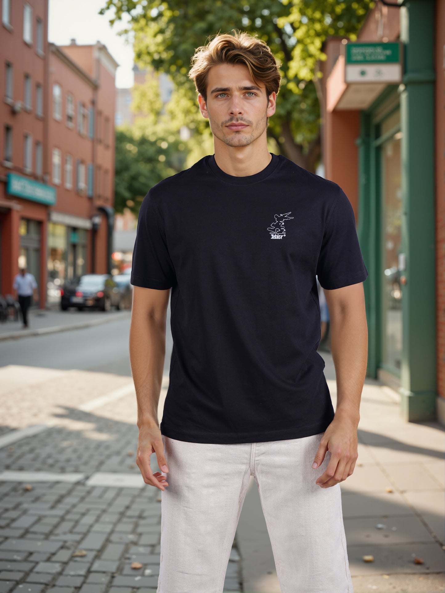 Celio* Men Black Solid Boxy Fit Cotton Tshirt