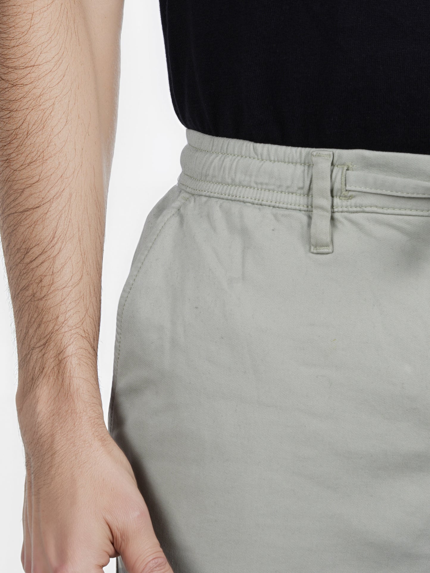 Celio* Cotton-Blend Regular Fit Green Trouser