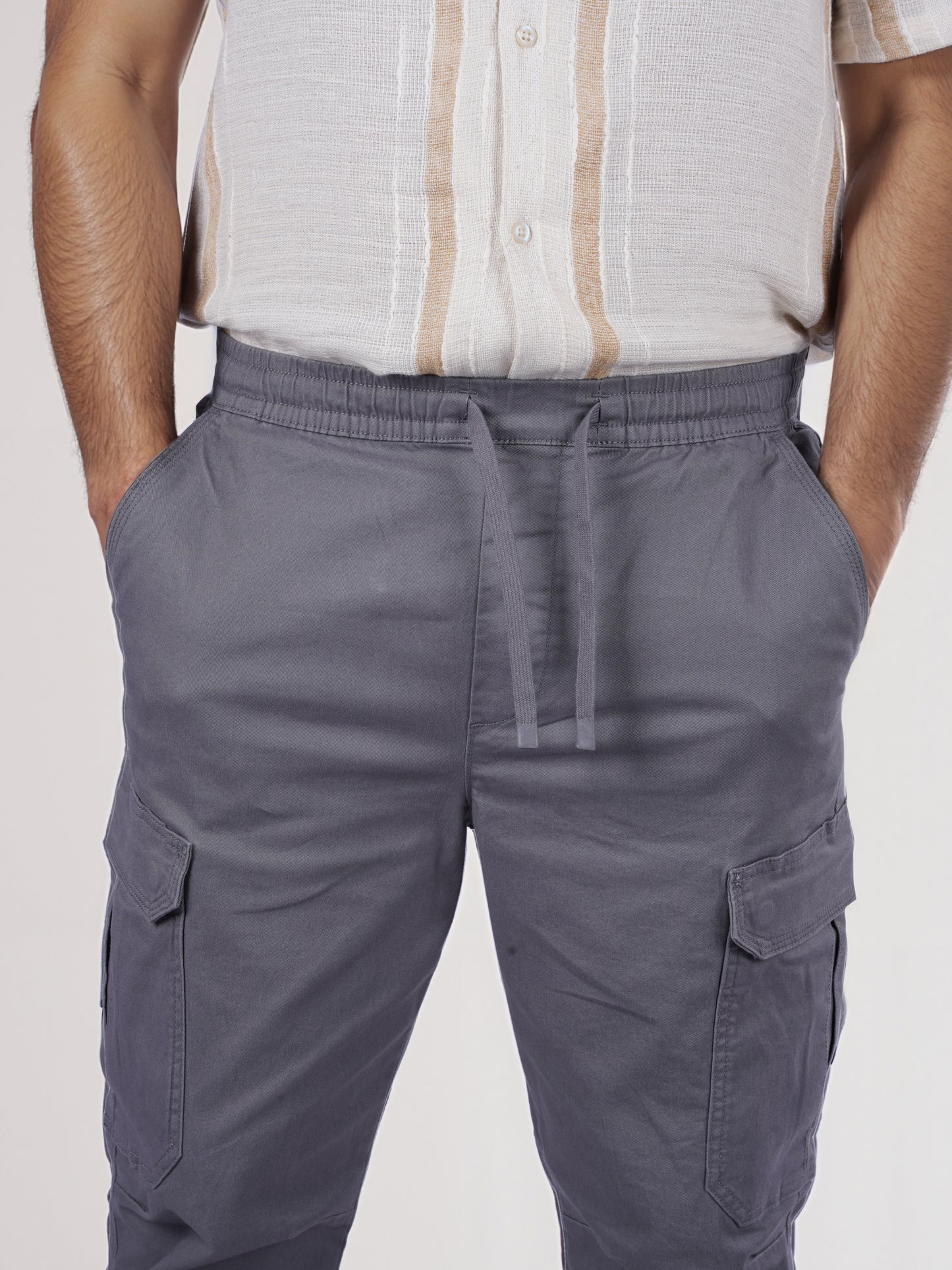 Celio* Cotton Slim Fit Grey Cargo