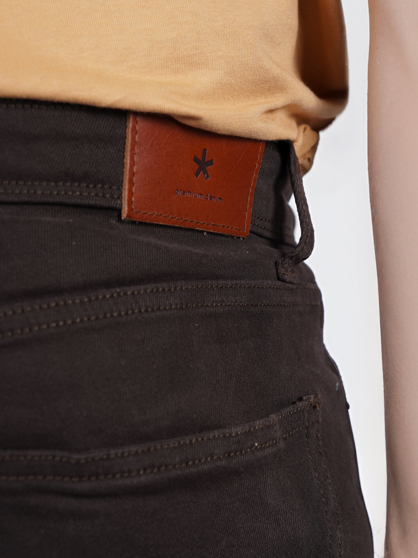 Celio* Cotton Slim Fit Olive Trouser