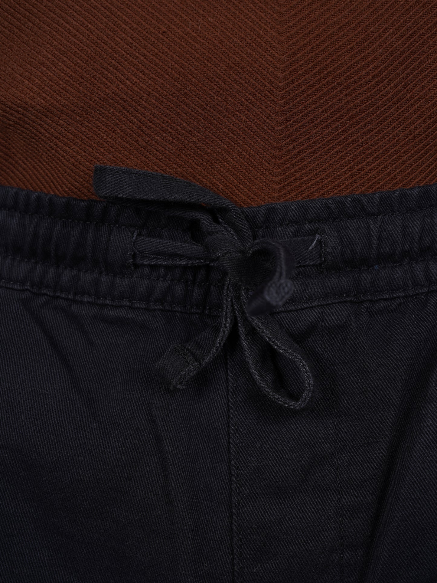 Celio* Linen Relaxed Fit Black Casual Trouser