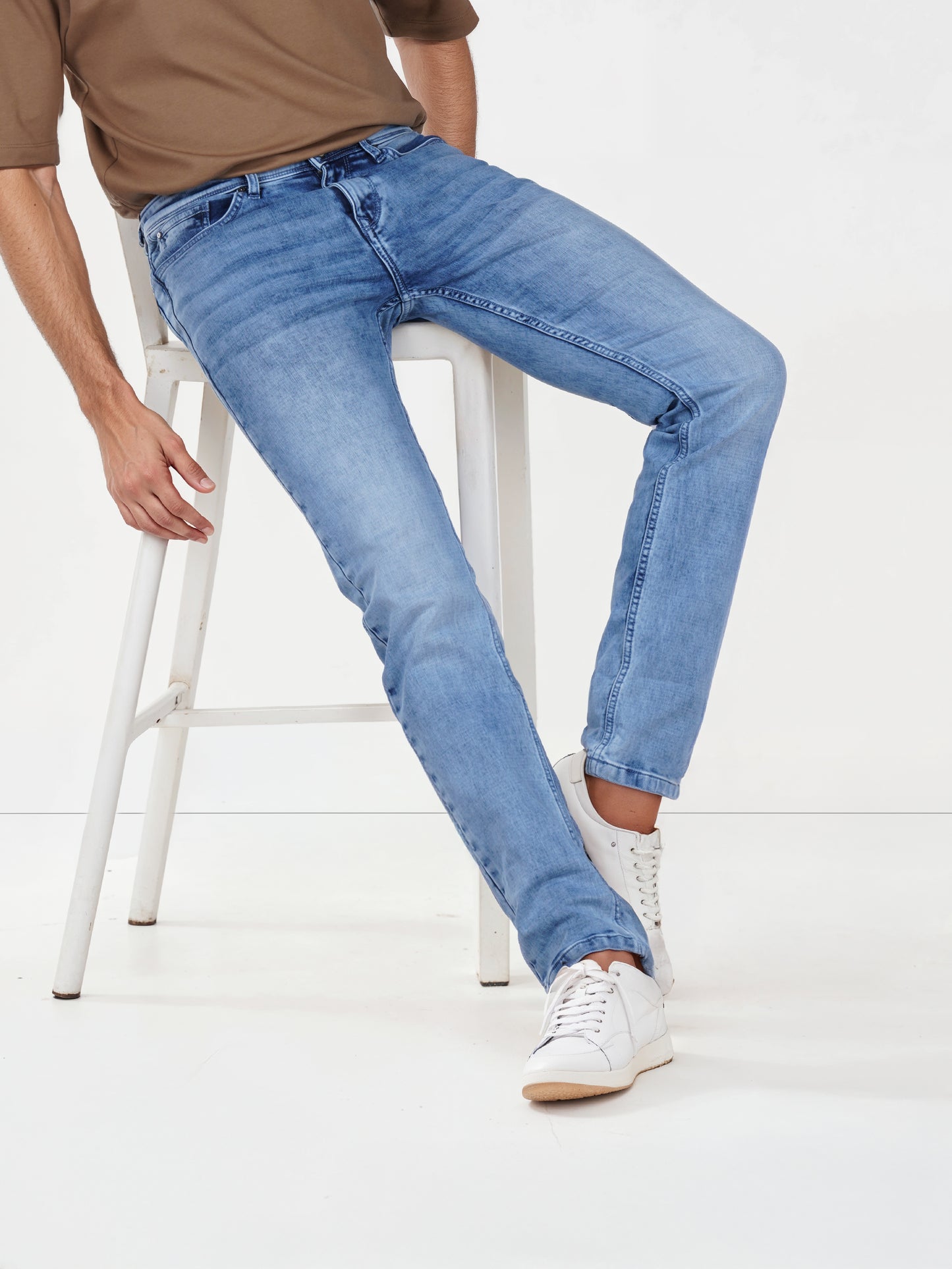 Celio* Cotton-Blend Slim Fit Blue Jean