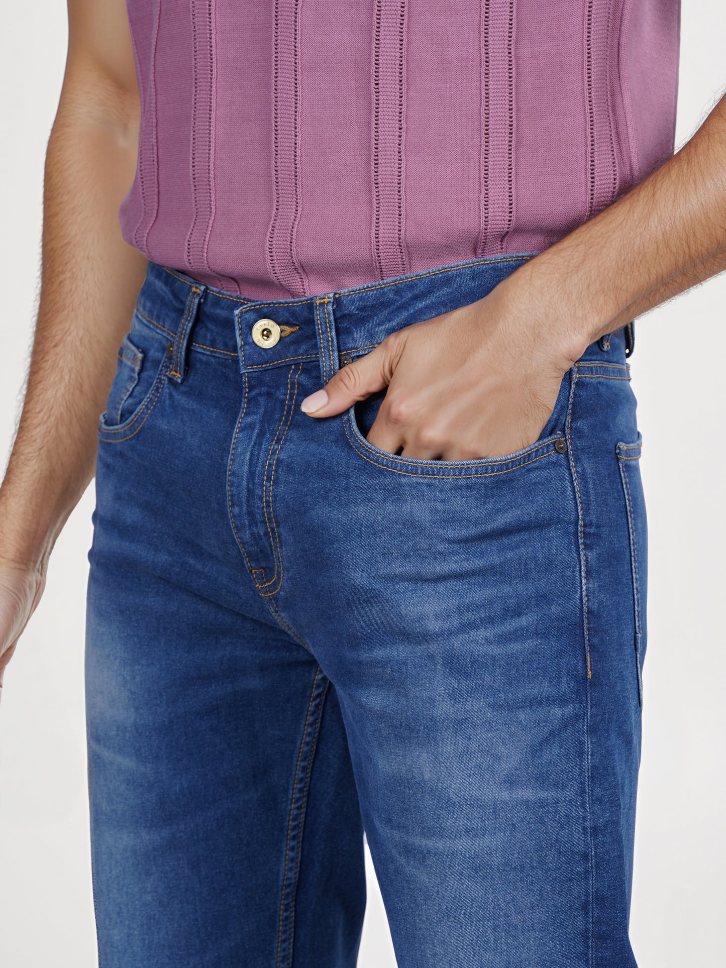 Celio* Cotton Straight Fit Blue Jean