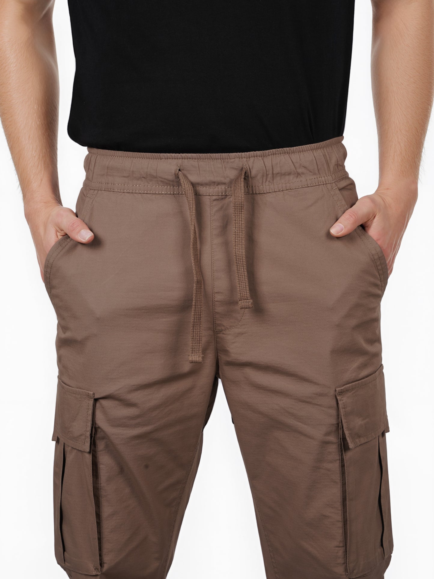 Celio* Cotton Straight Fit Brown Cargo