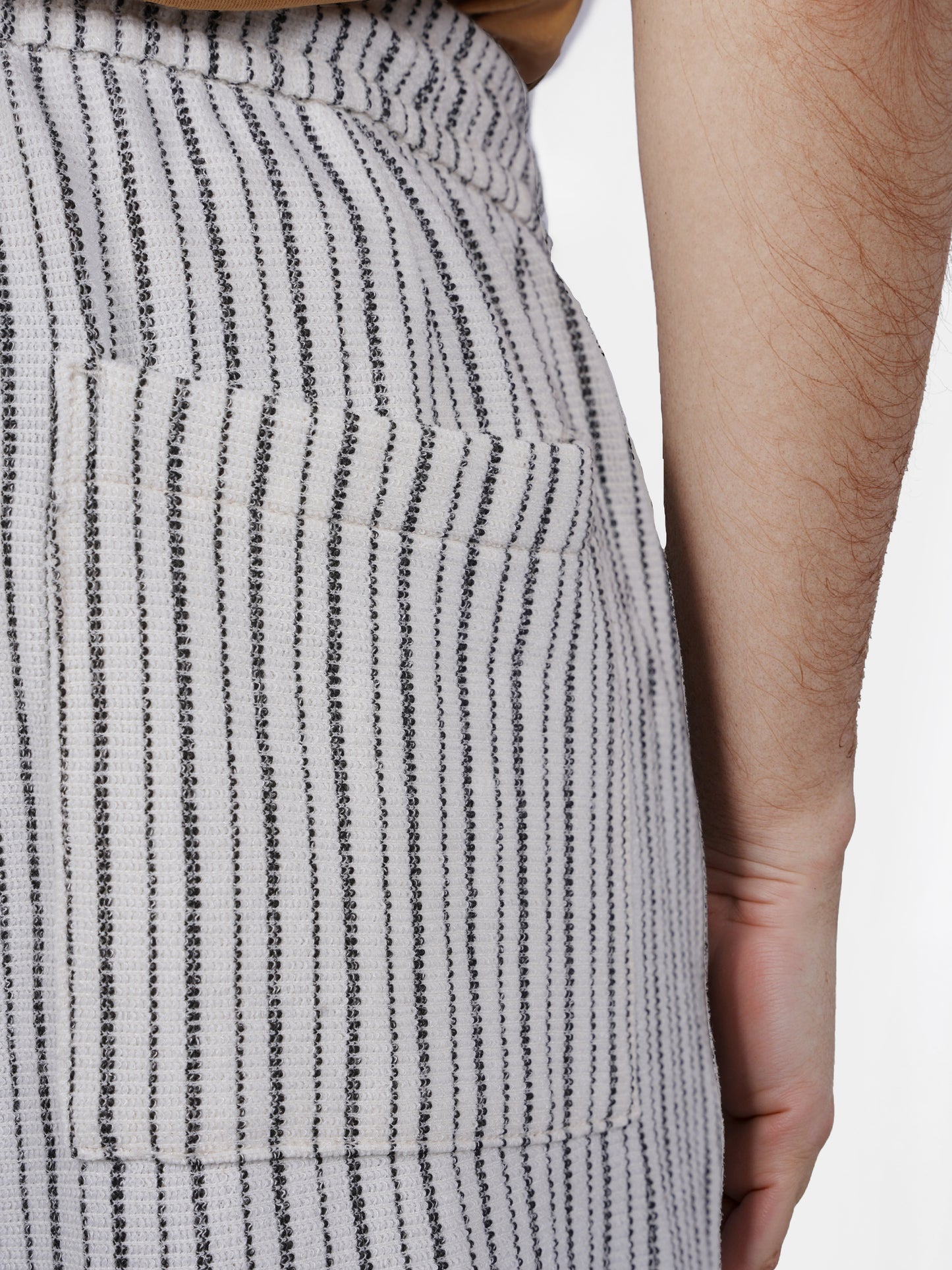 Celio* Cotton-Poly-Blend Relaxed Fit White Trouser