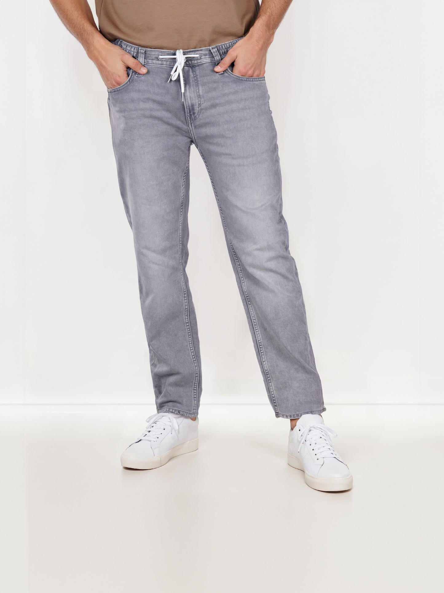 Celio* Cotton-Blend Slim Fit Grey Jean