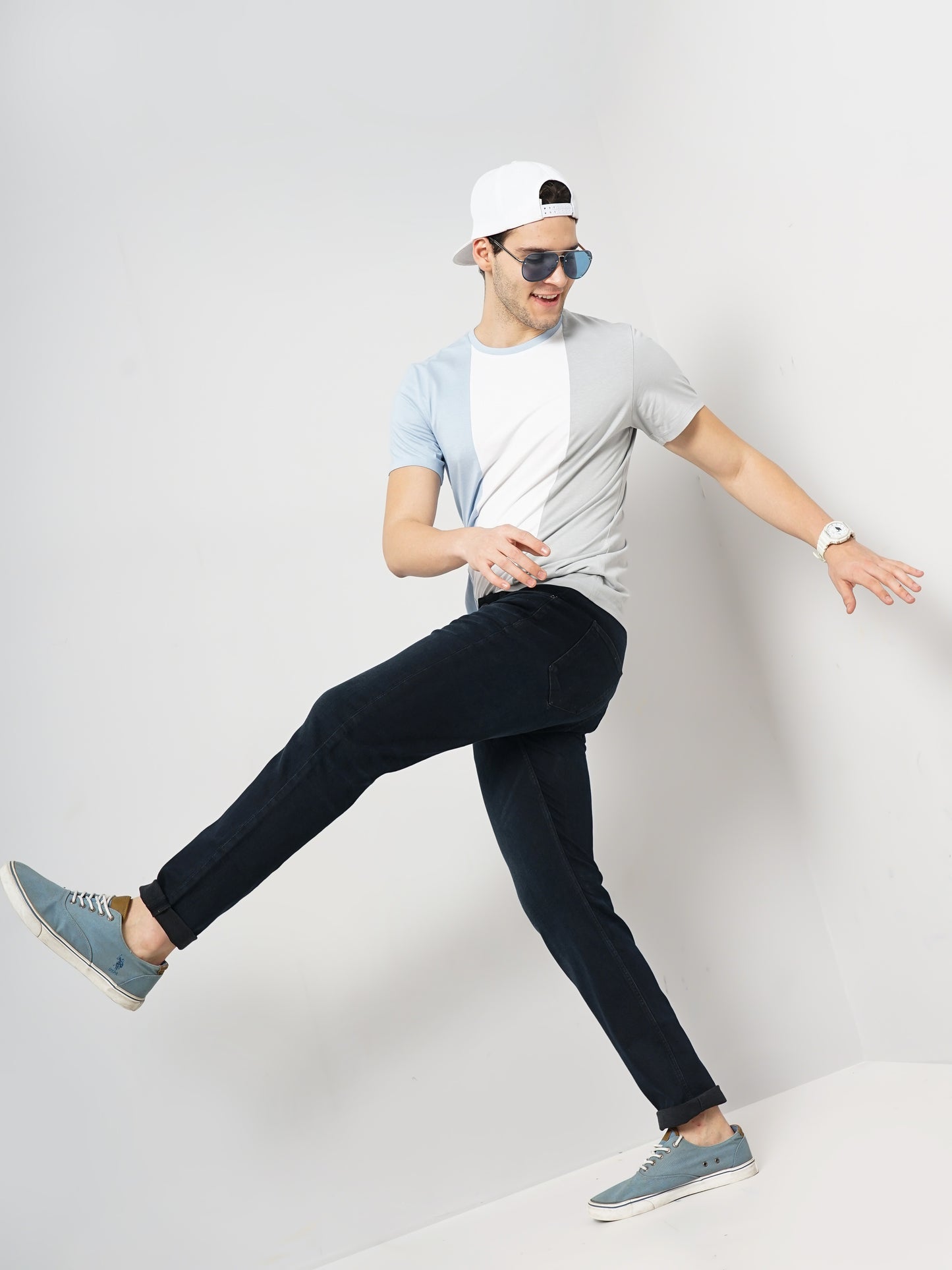 Celio* Cotton-Lycra-Blend Straight Fit Black Jean