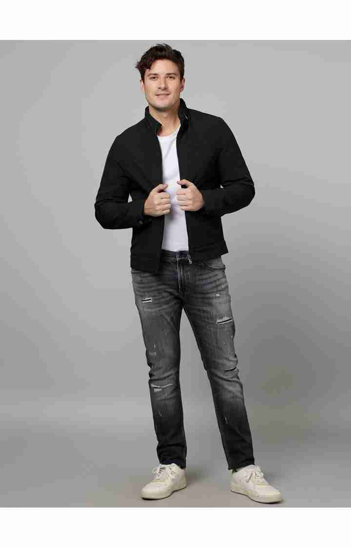 Celio* Cotton-Blend Slim Fit Grey Jean