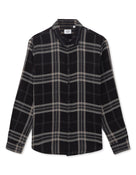 Regular Fit Cotton Blend Checked Spread Collar Shirt - Purple