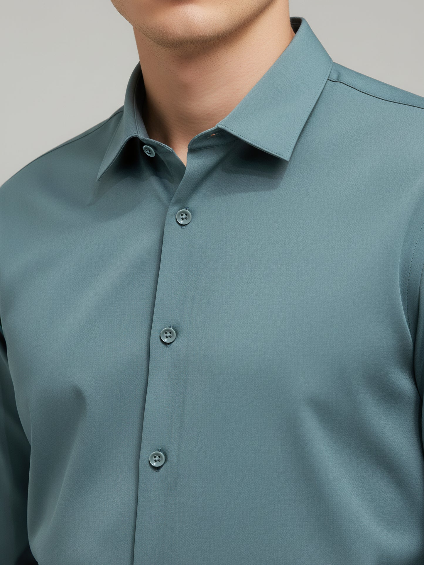 Celio* Men Green Solid Regular Fit Nylon Shirts
