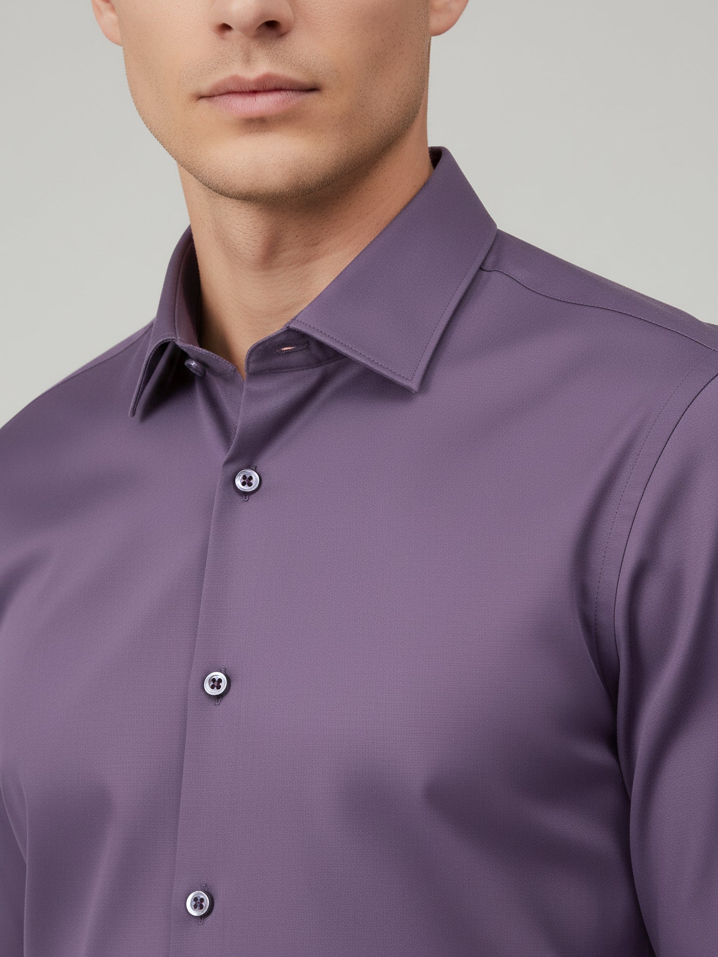 Celio* Men Purple Solid Regular Fit Nylon Shirts