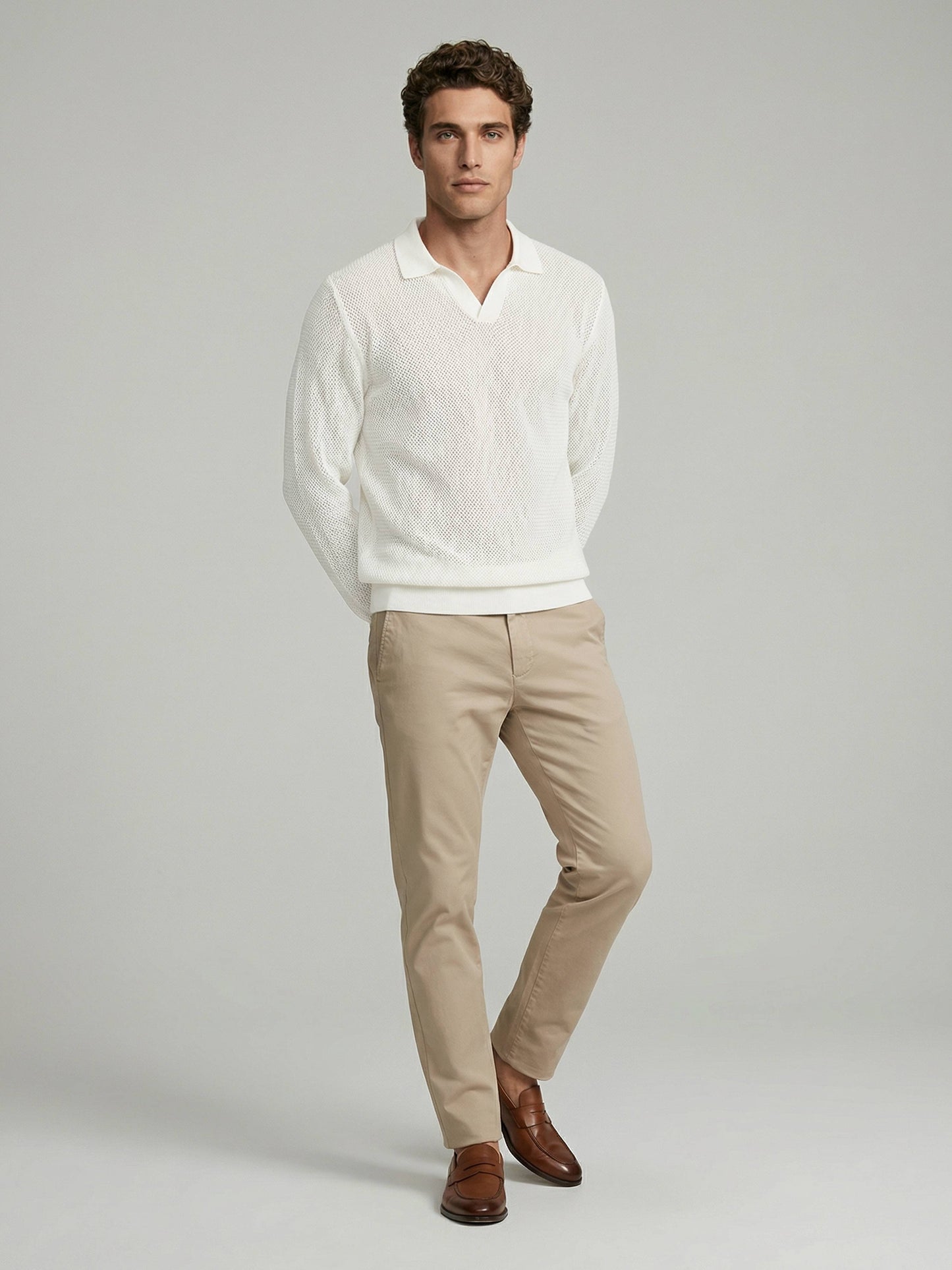 Celio* Men White Solid Regular Fit Cotton Sweaters