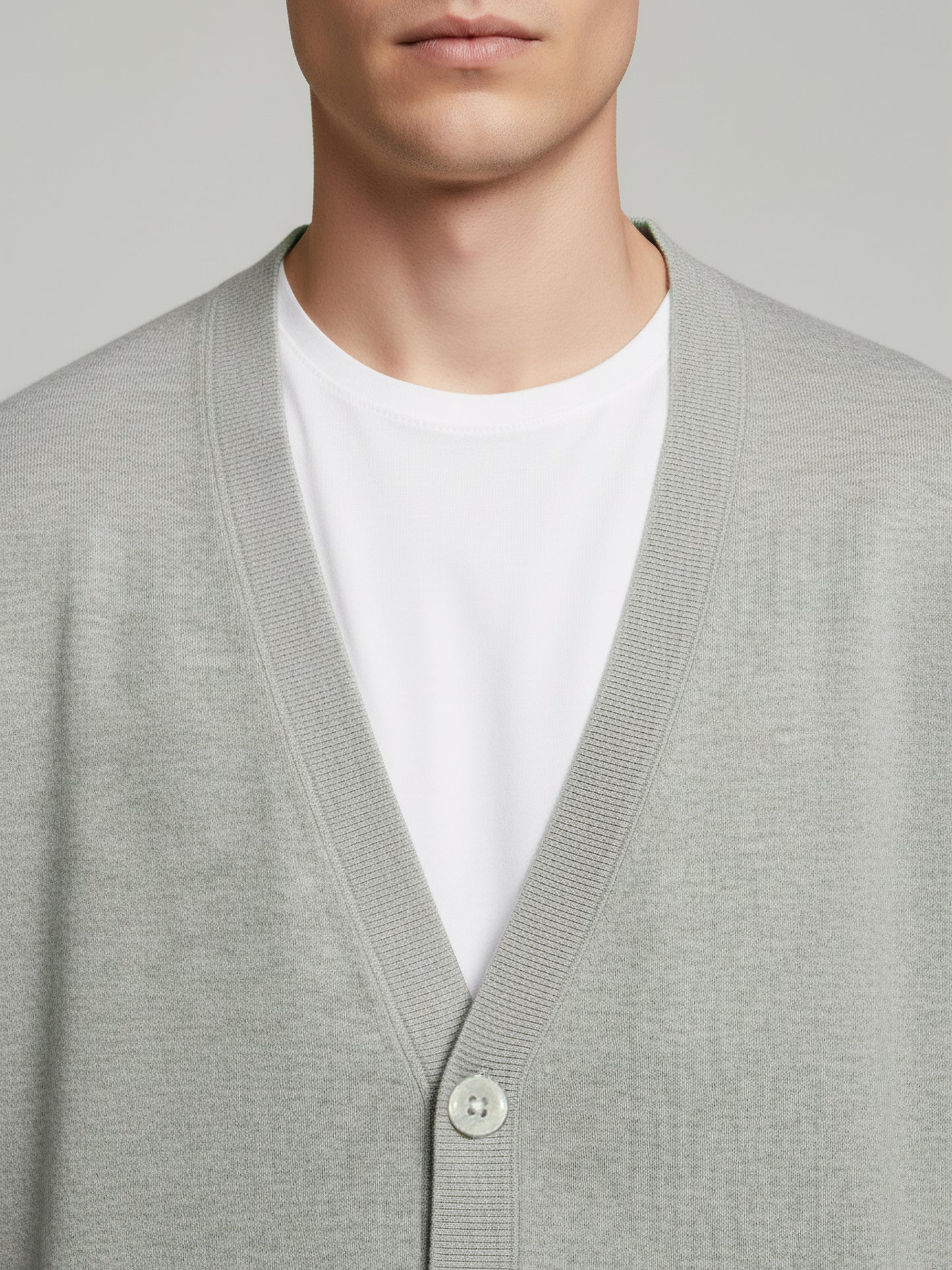 Celio* Men Grey Solid Regular Fit Cotton Sweaters