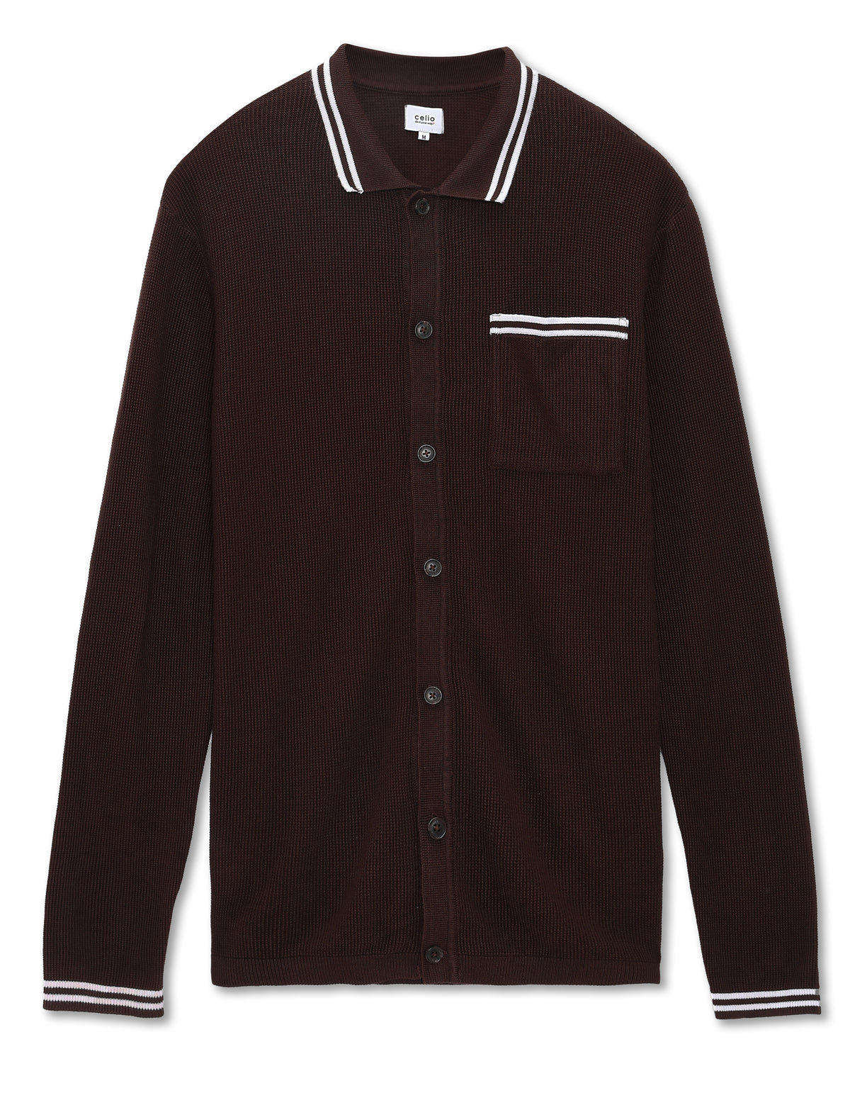 Regular Fit 100% Cotton Polo Collar T-Shirt - Brown
