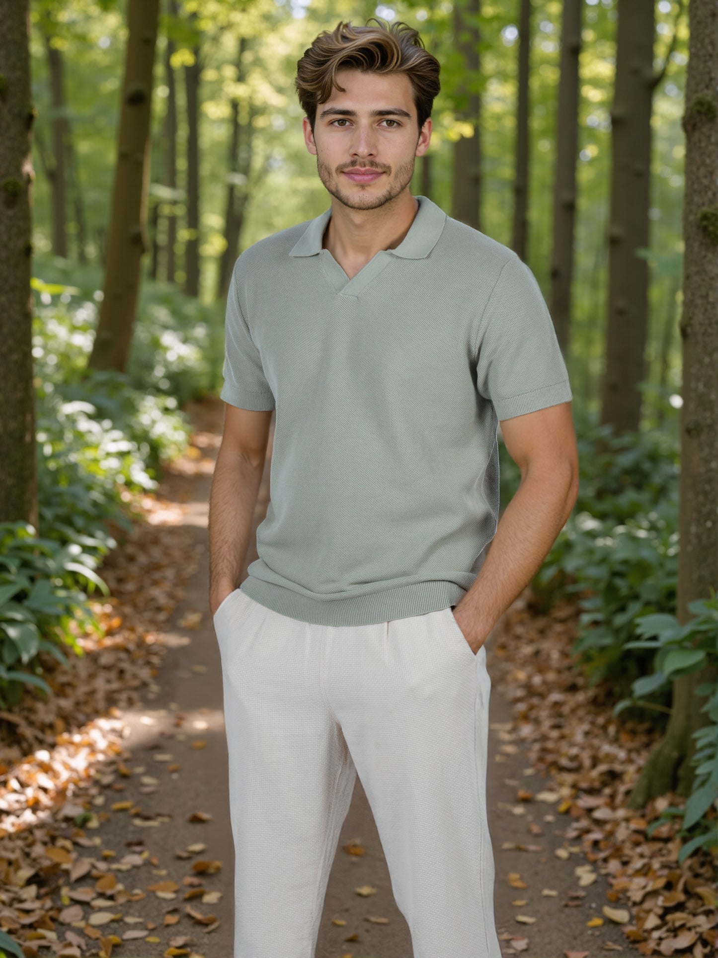 Celio* Men Green Solid Regular Fit Cotton T-Shirt