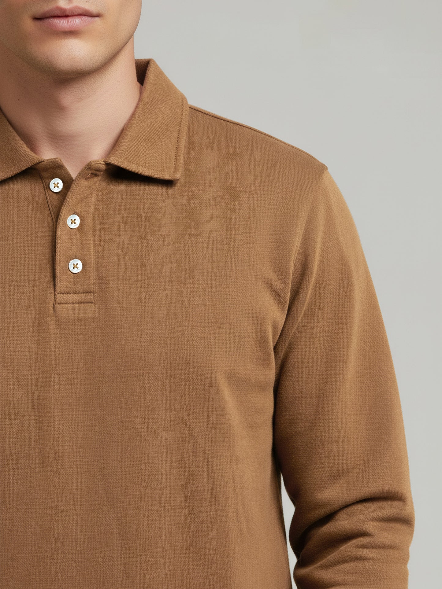 *Celio Men Brown Solid Regular Fit Cotton-Poly-Blend Sweatshirts