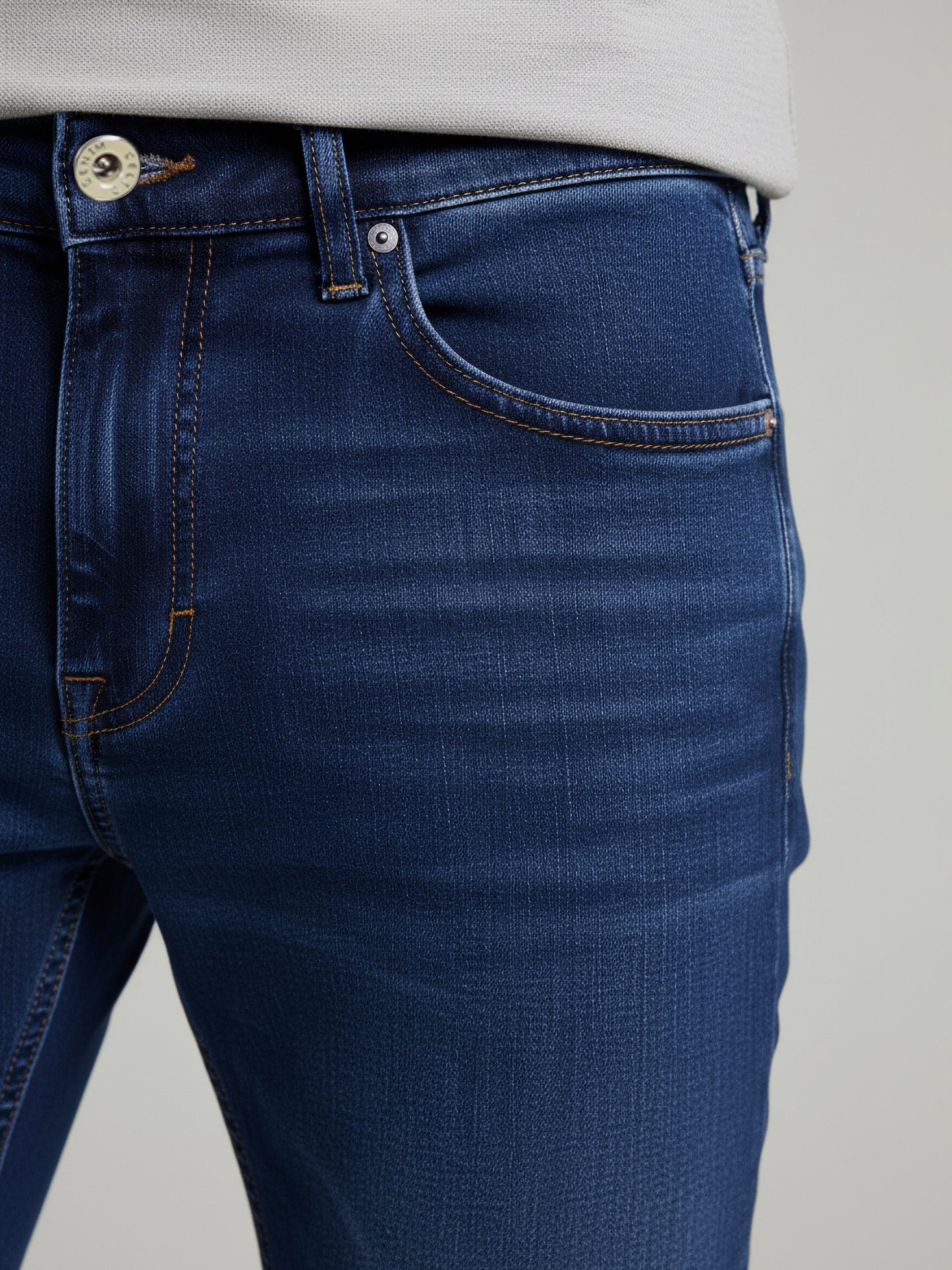 Celio* Men Blue Solid Bootcut Cotton Jeans