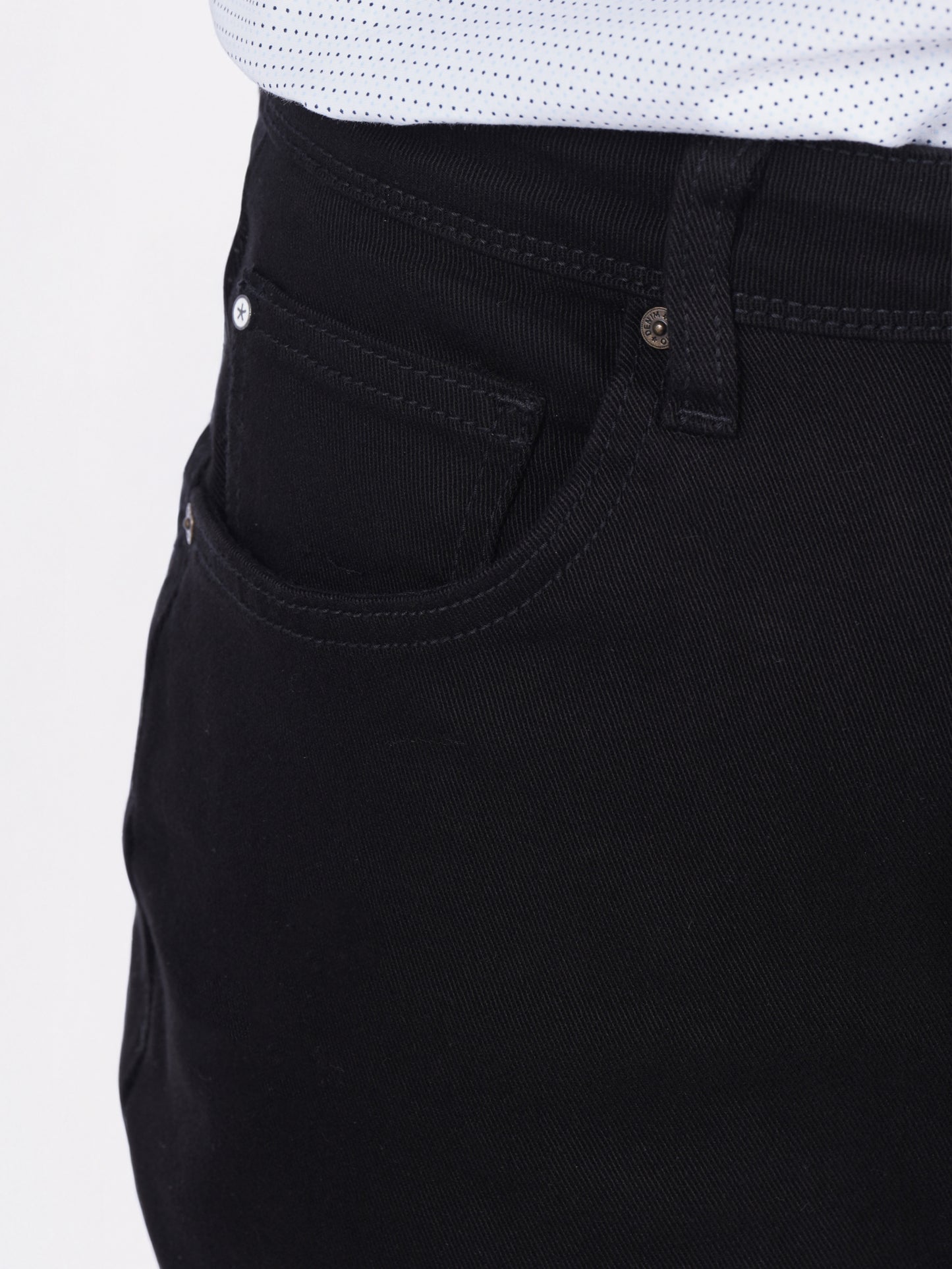 Celio* Men Black Solid Bootcut Fit Cotton Jeans