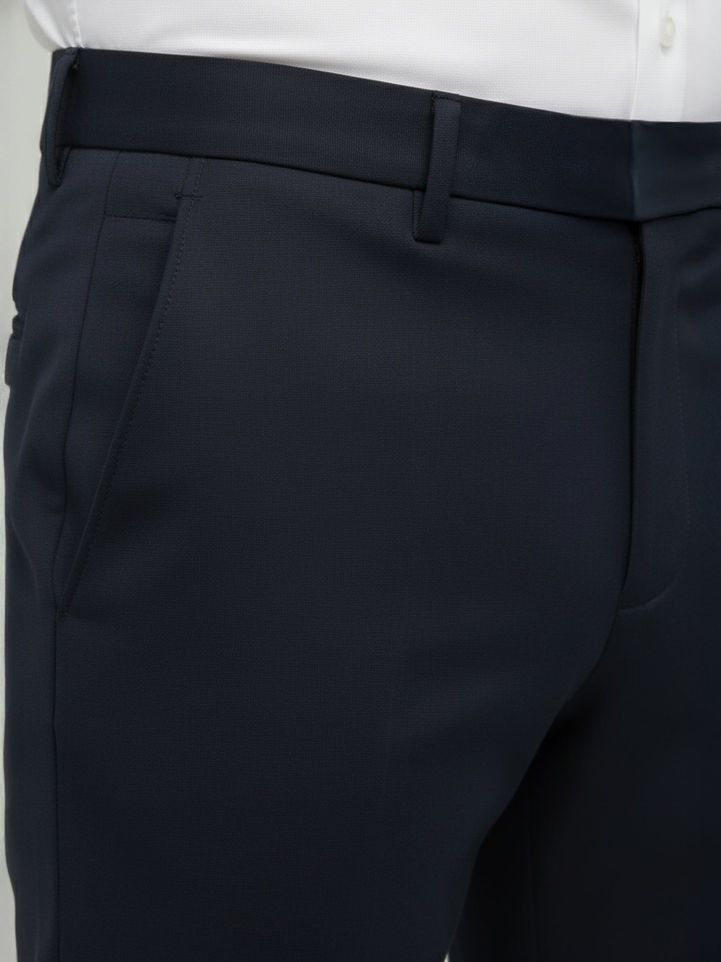 Celio* Men Grey Solid Regular Fit Polyester Trousers