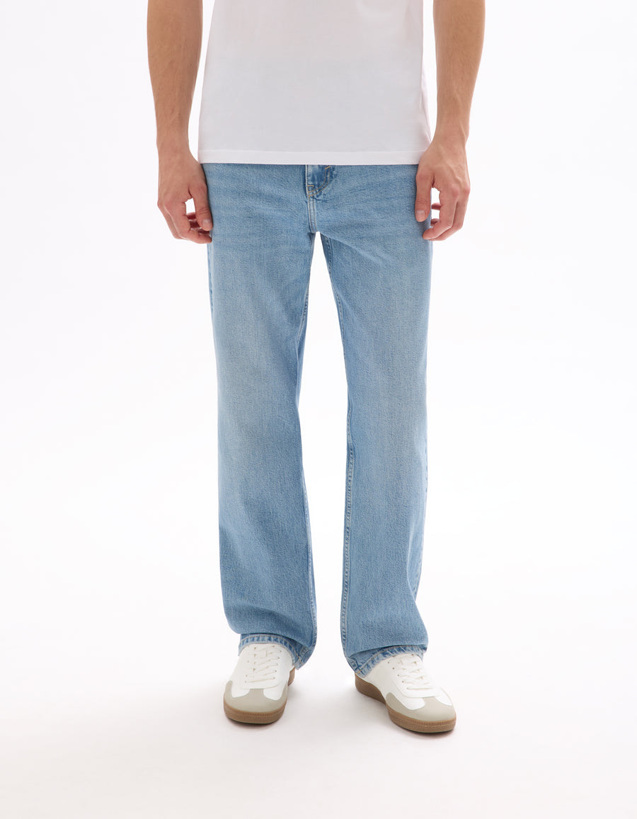 Loose Fit 100% Cotton Jeans - Bleached