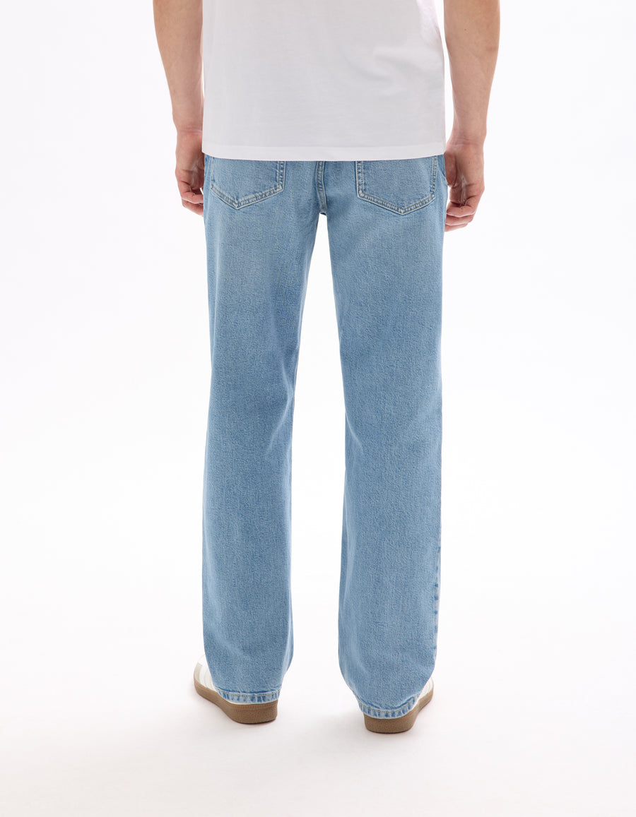 Loose Fit 100% Cotton Jeans - Bleached