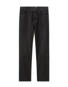 Loose Fit 100% Cotton Jeans - Washed Black