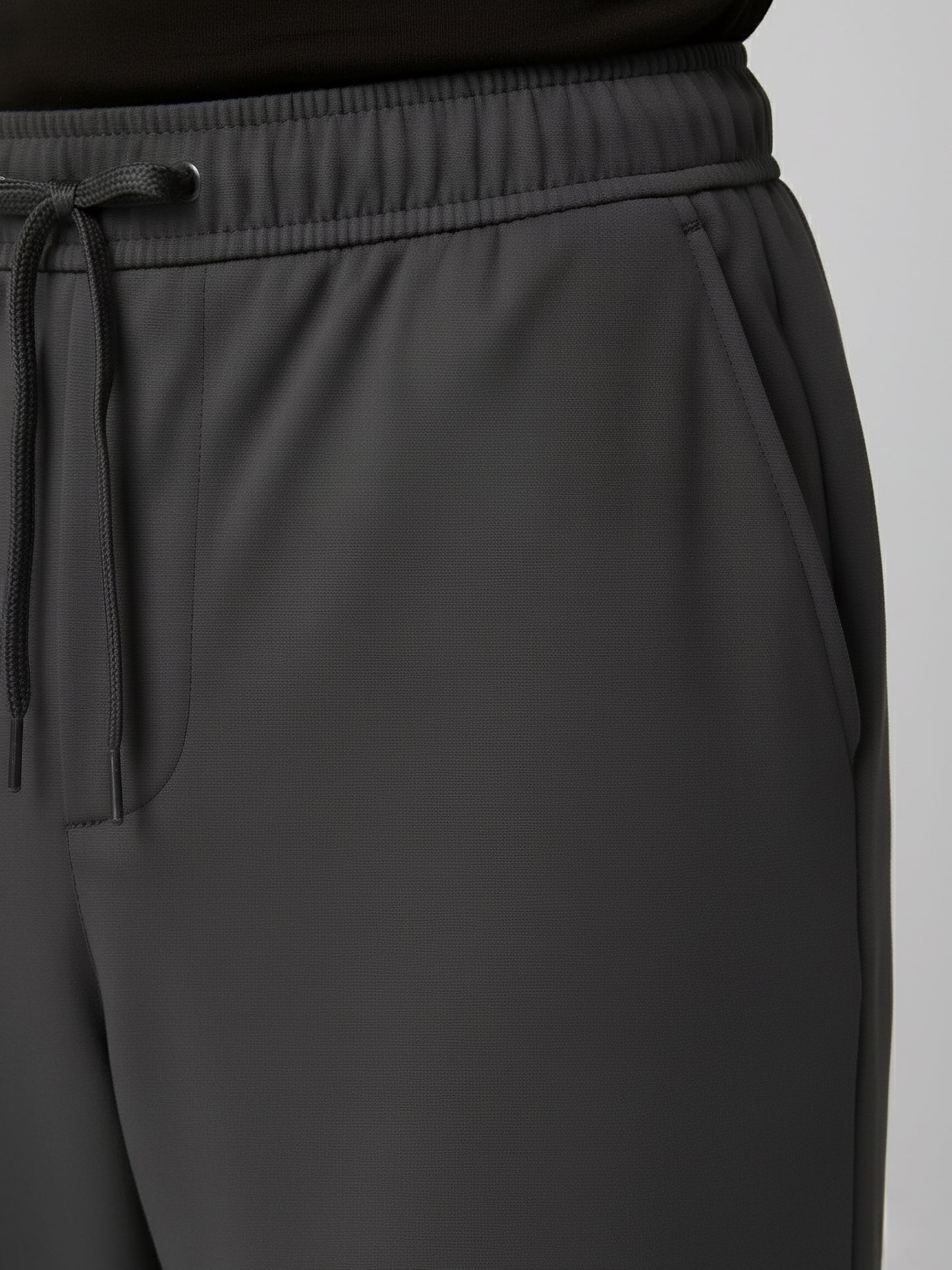 *Celio Men Grey Solid Baggy Fit Polyester Trousers