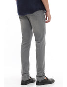 Slim Fit Poly Cotton Twill Jeans - Grey