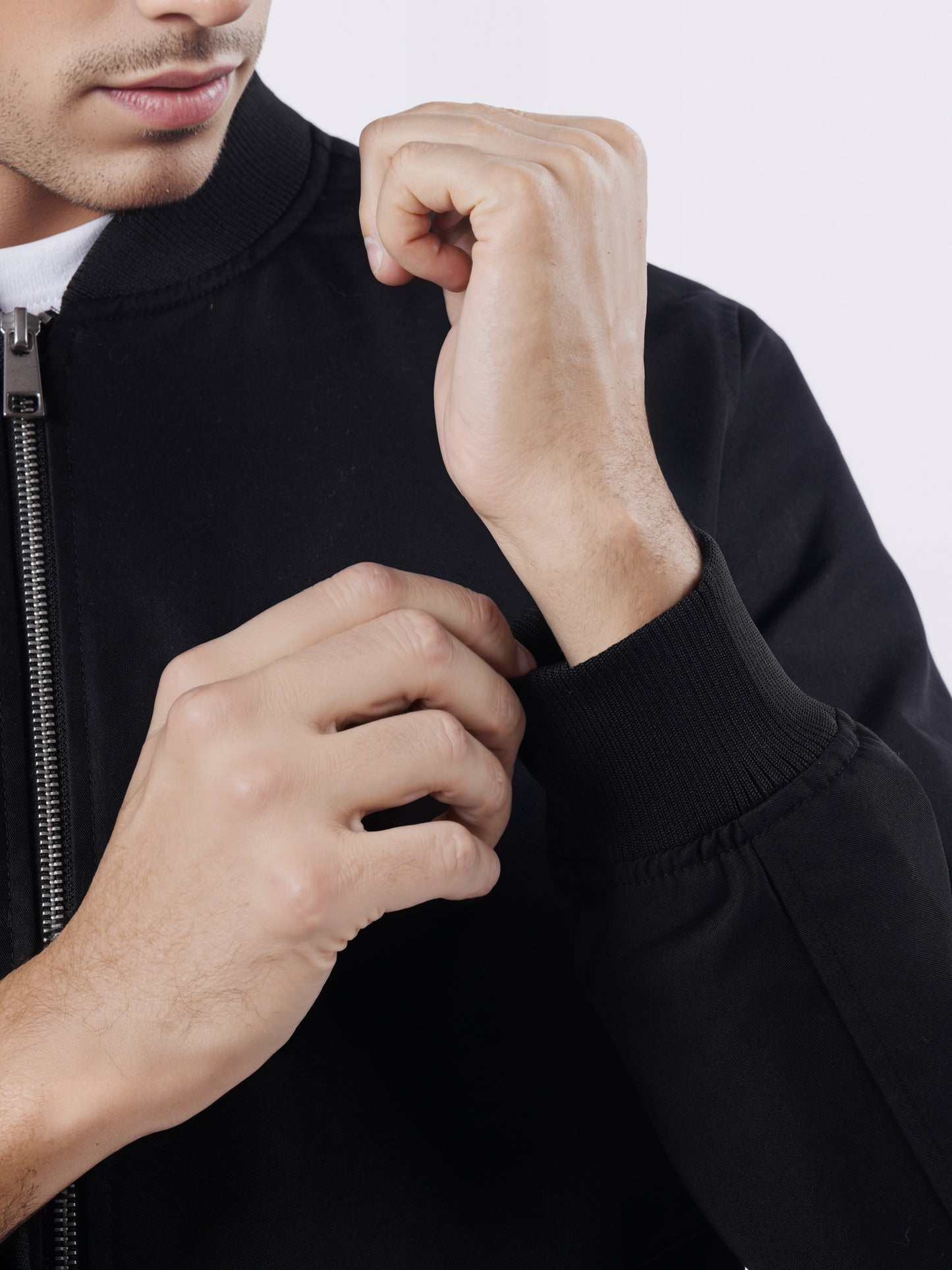 Celio* Men Black Solid Regular Fit Cotton Jackets