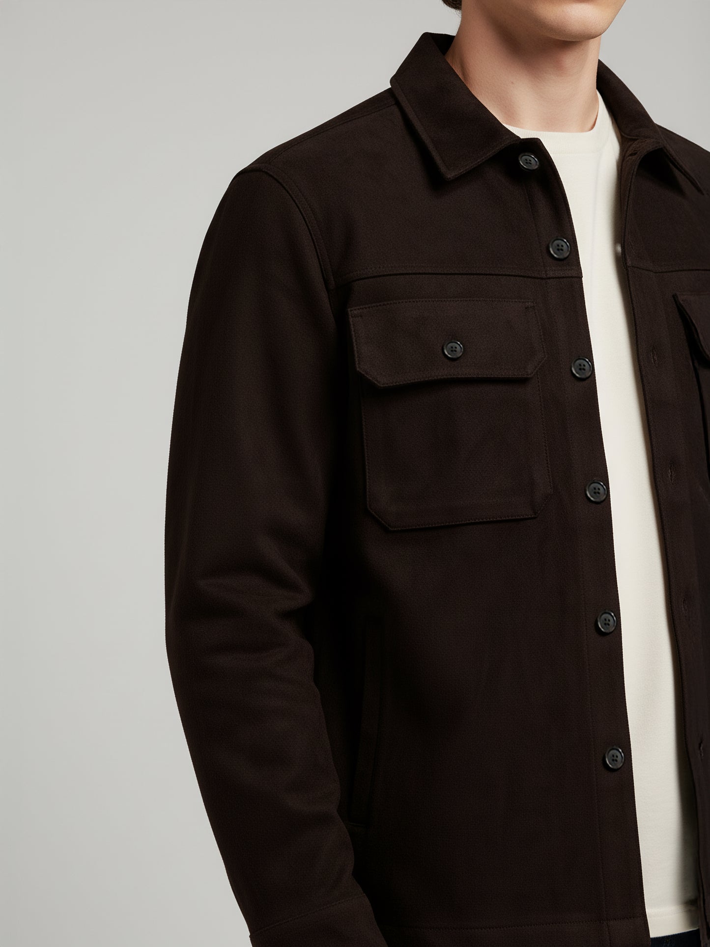 Celio* Men Brown Solid Regular Fit Polyester Jackets