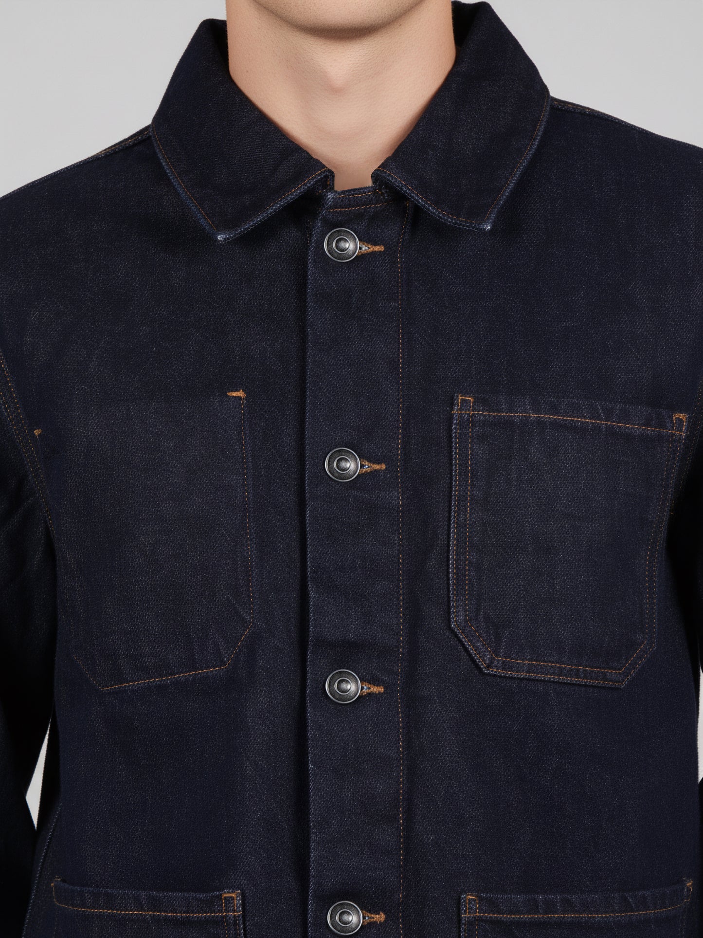 Celio* Men Blue Solid Regular Fit Cotton Jackets