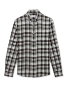 Regular Fit 100% Cotton Checked Spread Collar Shirt - Brown