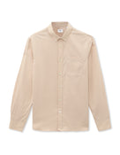 Regular Fit 100% Cotton Regular Collar Shirt - Beige
