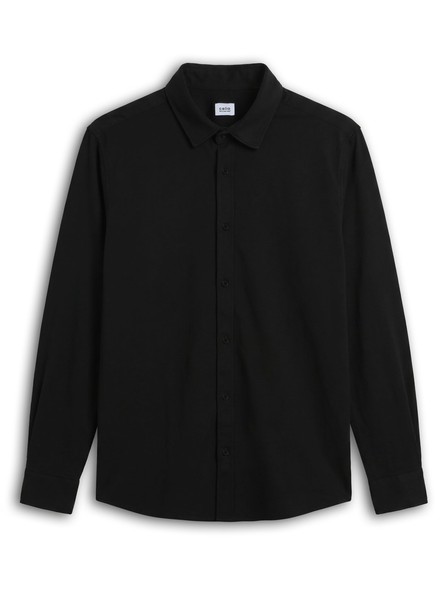 Regular Fit 100% Cotton Shirt - Black
