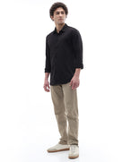 Regular Fit 100% Cotton Shirt - Black