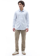 Regular Fit 100% Cotton Shirt - Blue