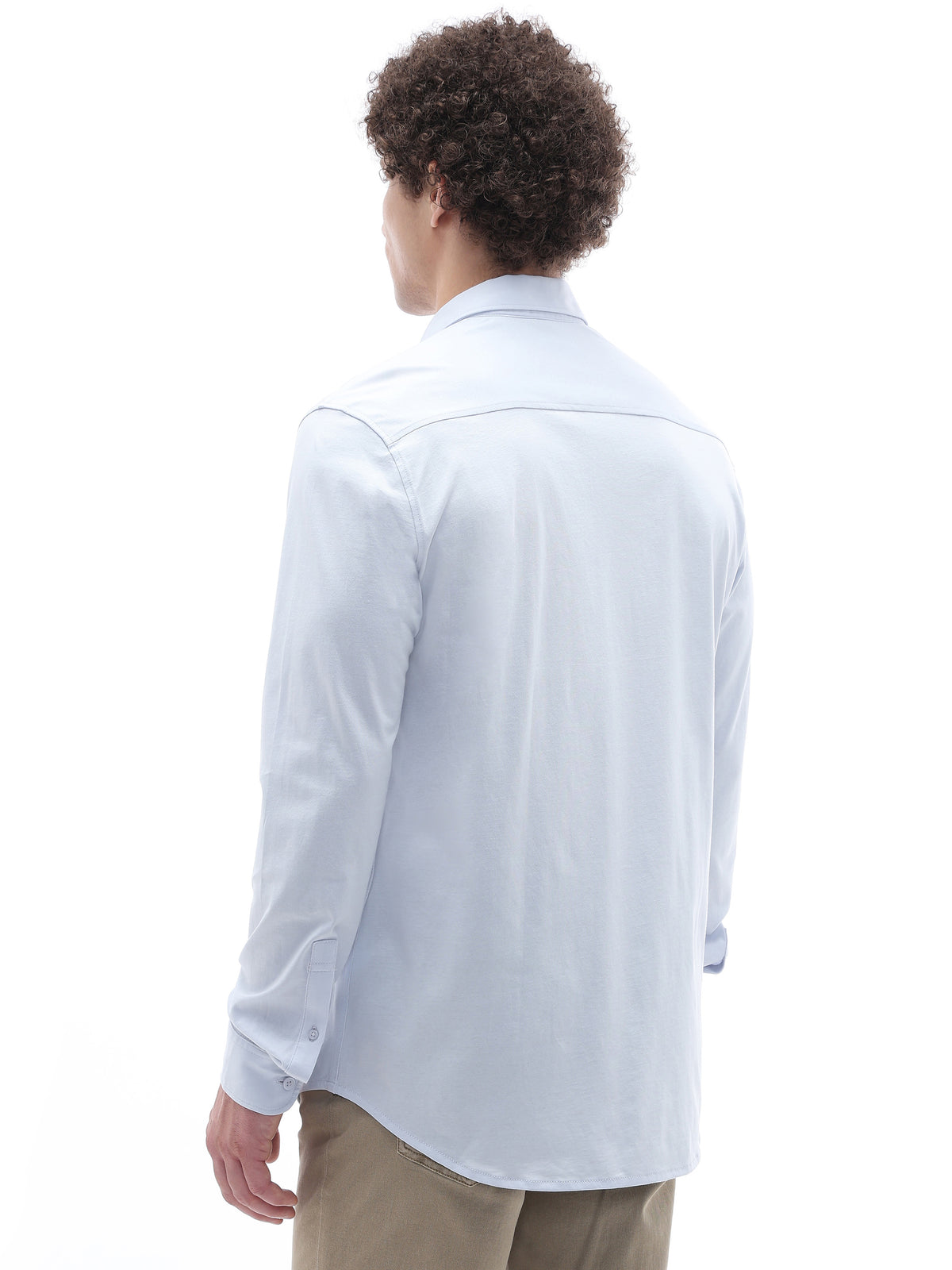 Regular Fit 100% Cotton Shirt - Blue