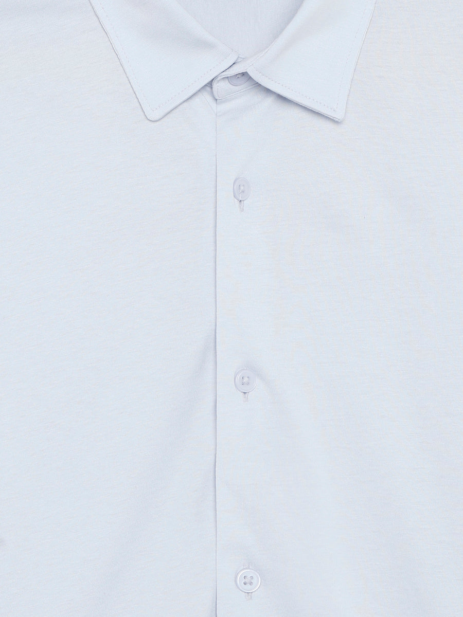 Regular Fit 100% Cotton Shirt - Blue