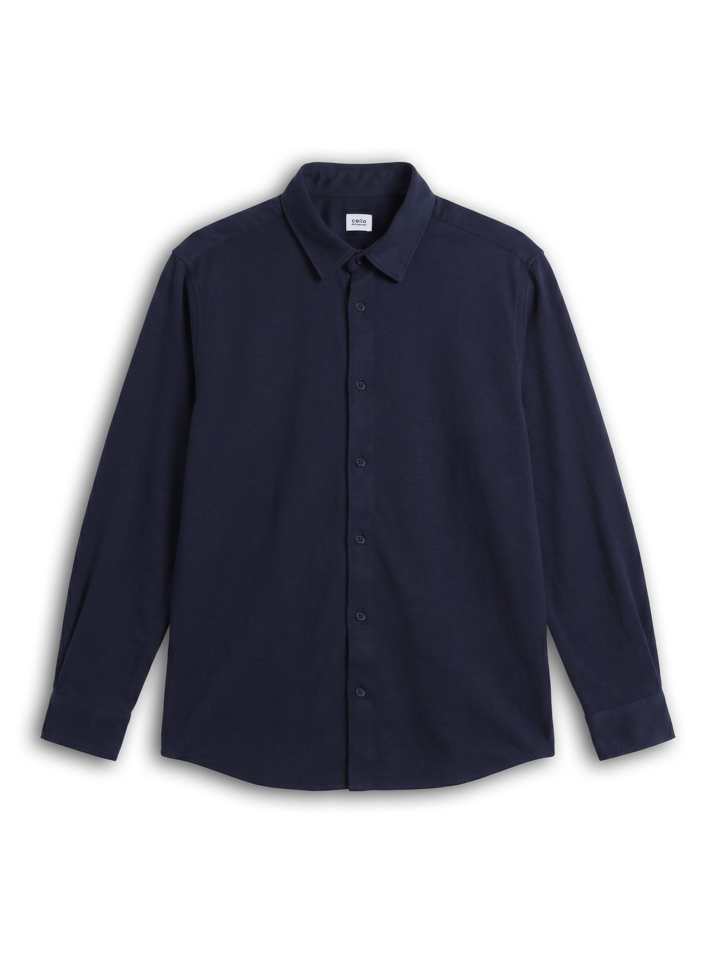 Regular Fit 100% Cotton Shirt - Navy Blue