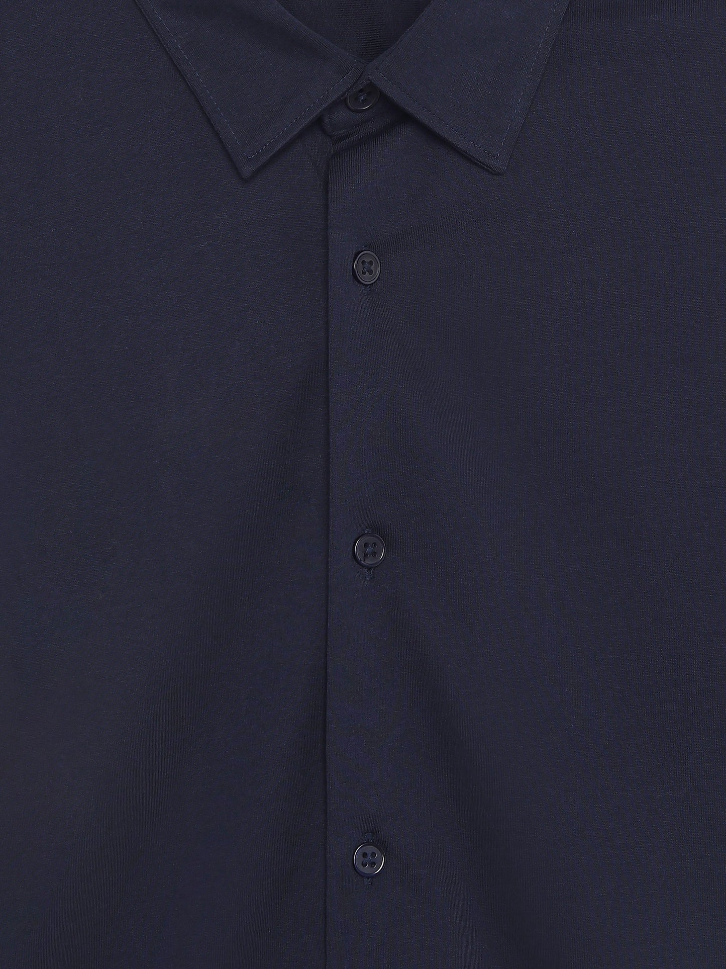 Regular Fit 100% Cotton Shirt - Navy Blue